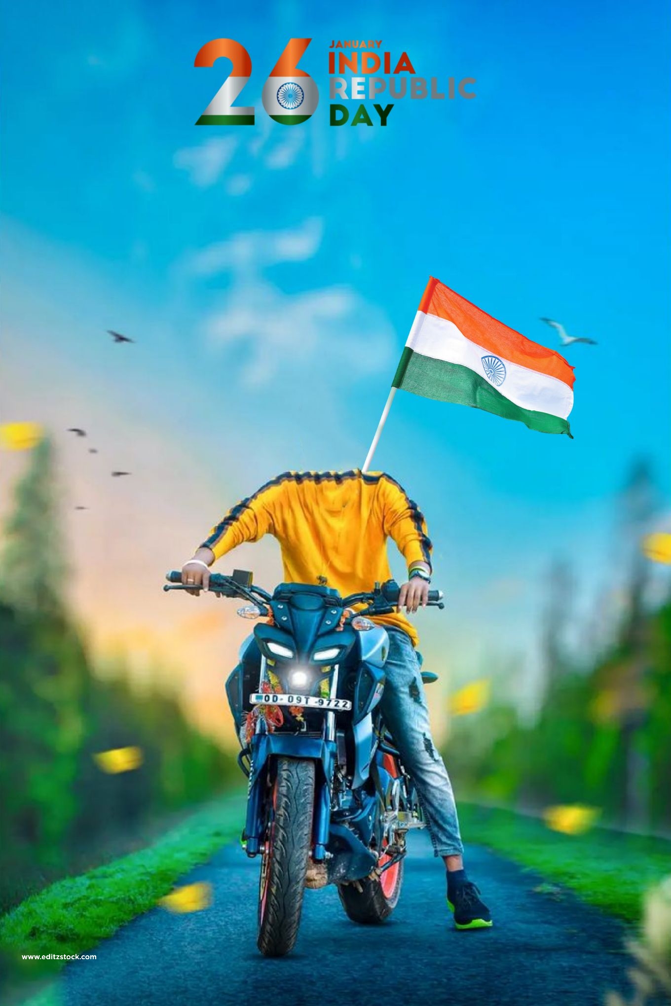 26 january cb background video for republic day 2022 with bike