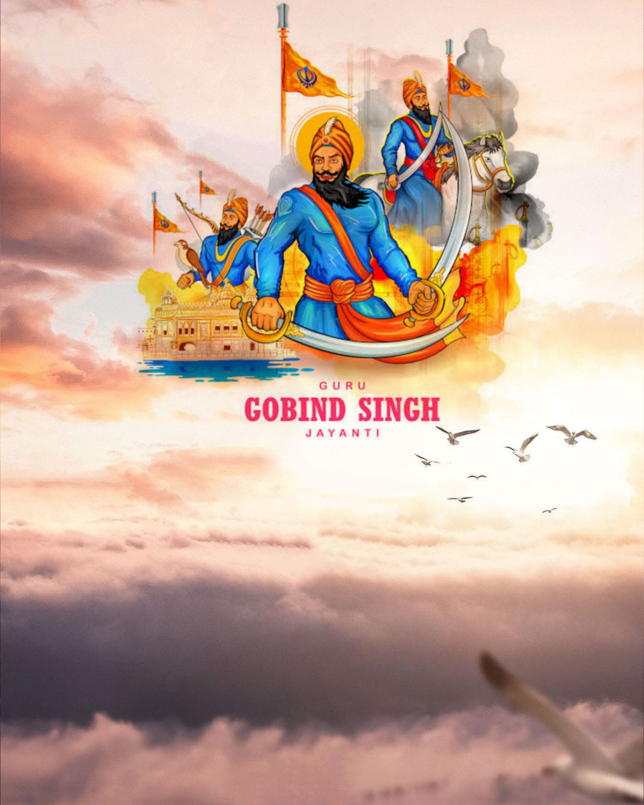 guru gobind singh birthday banner background 2022 download free
