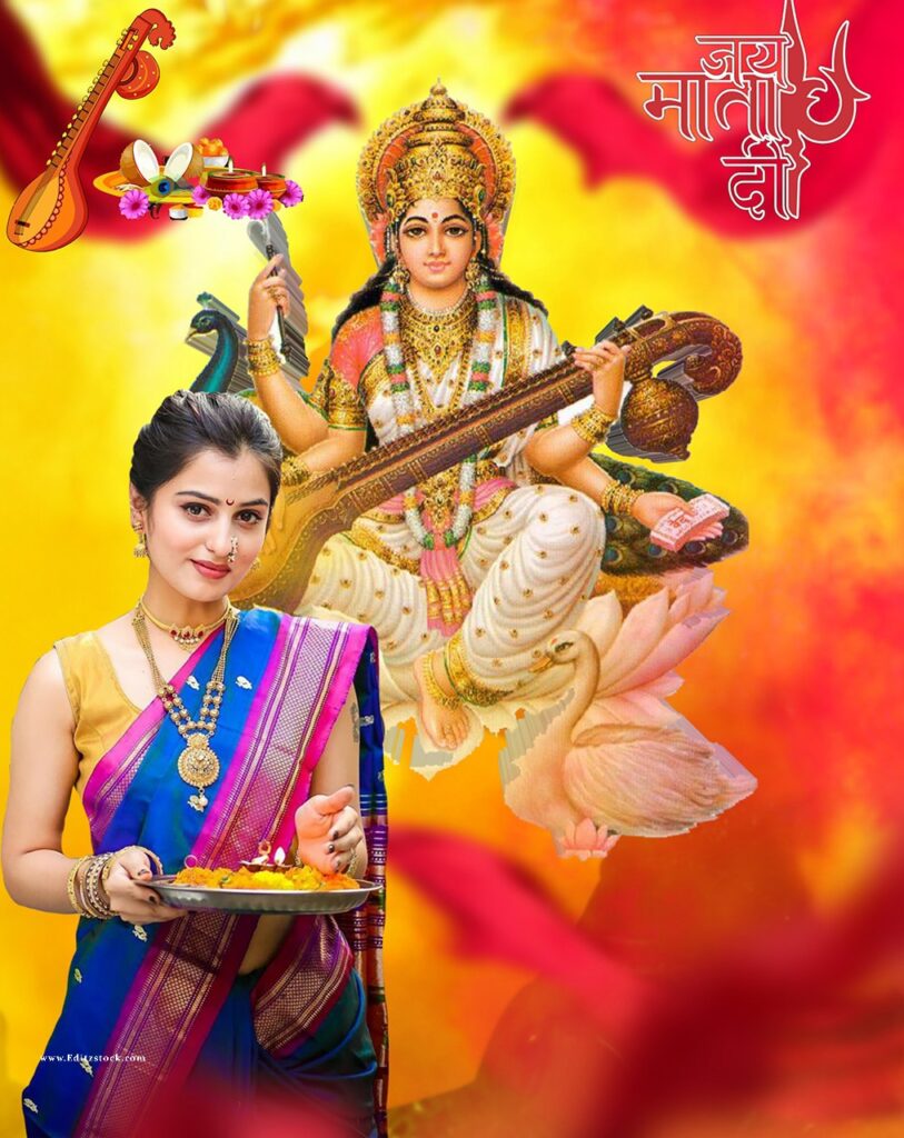 Saraswati puja basant panchami hd background for cb picsart editing banner poster
