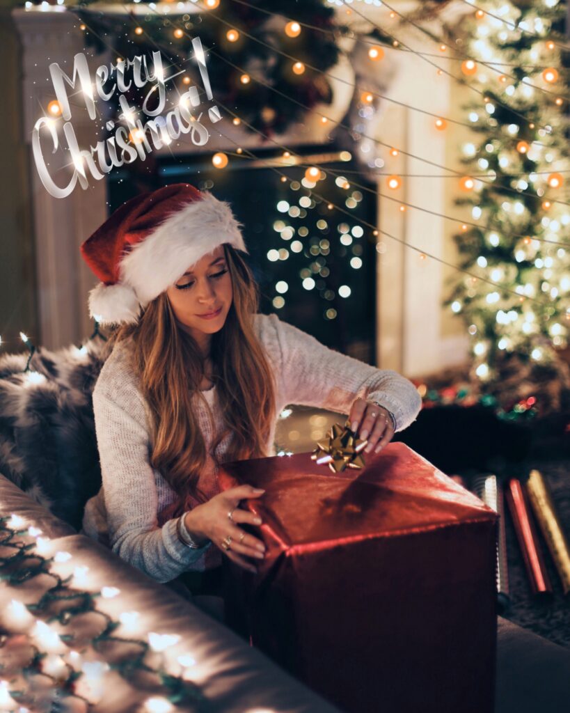 Christmas Girl Editing Background