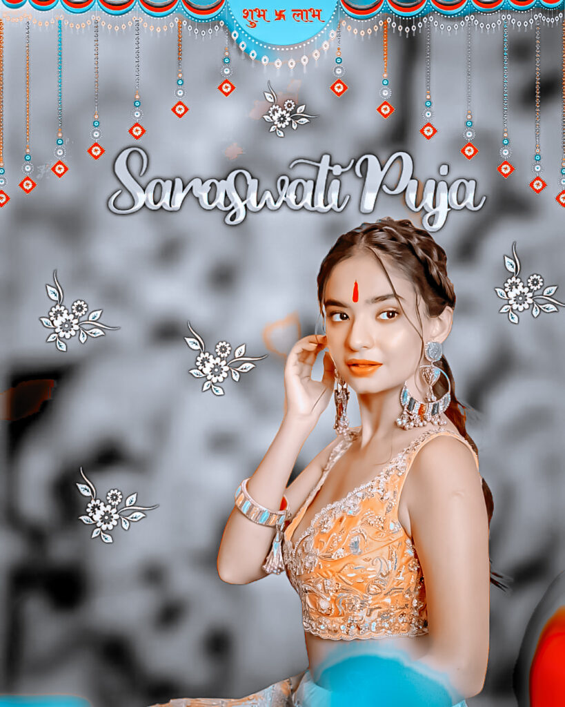 Happy saraswati puja cb editing background