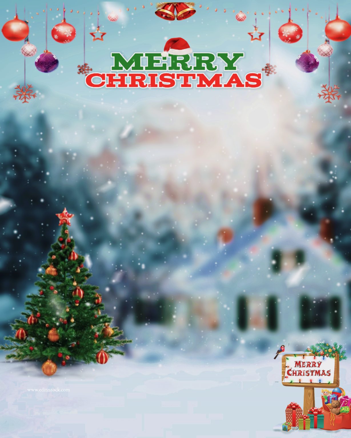 2023 Christmas Photo Editing Hd Background Download
