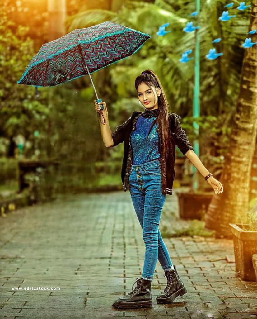 Umbrella Girl Hd Background Download