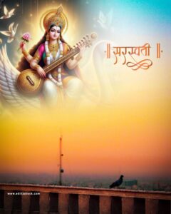 Saraswati Puja 2024 Photo Editing Background Download