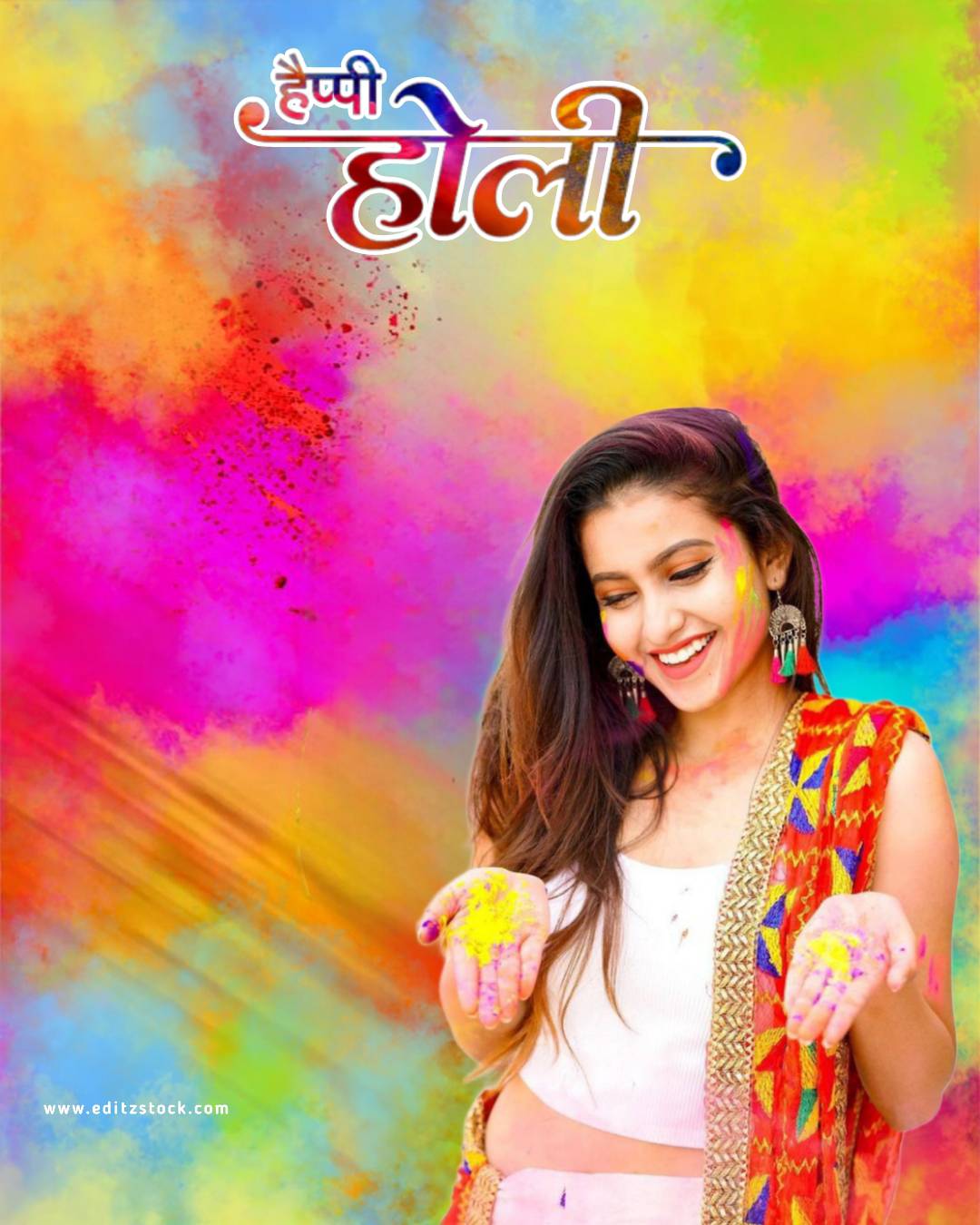 Holi Girl New Cb Editing Background