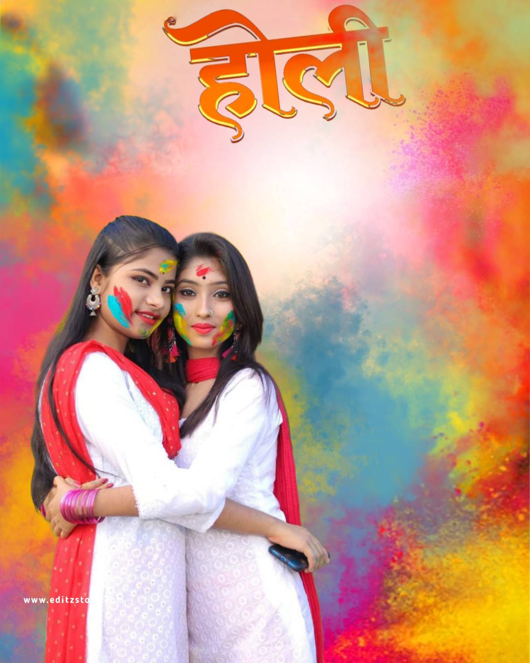 Holi Girl Background Photo Editing Background