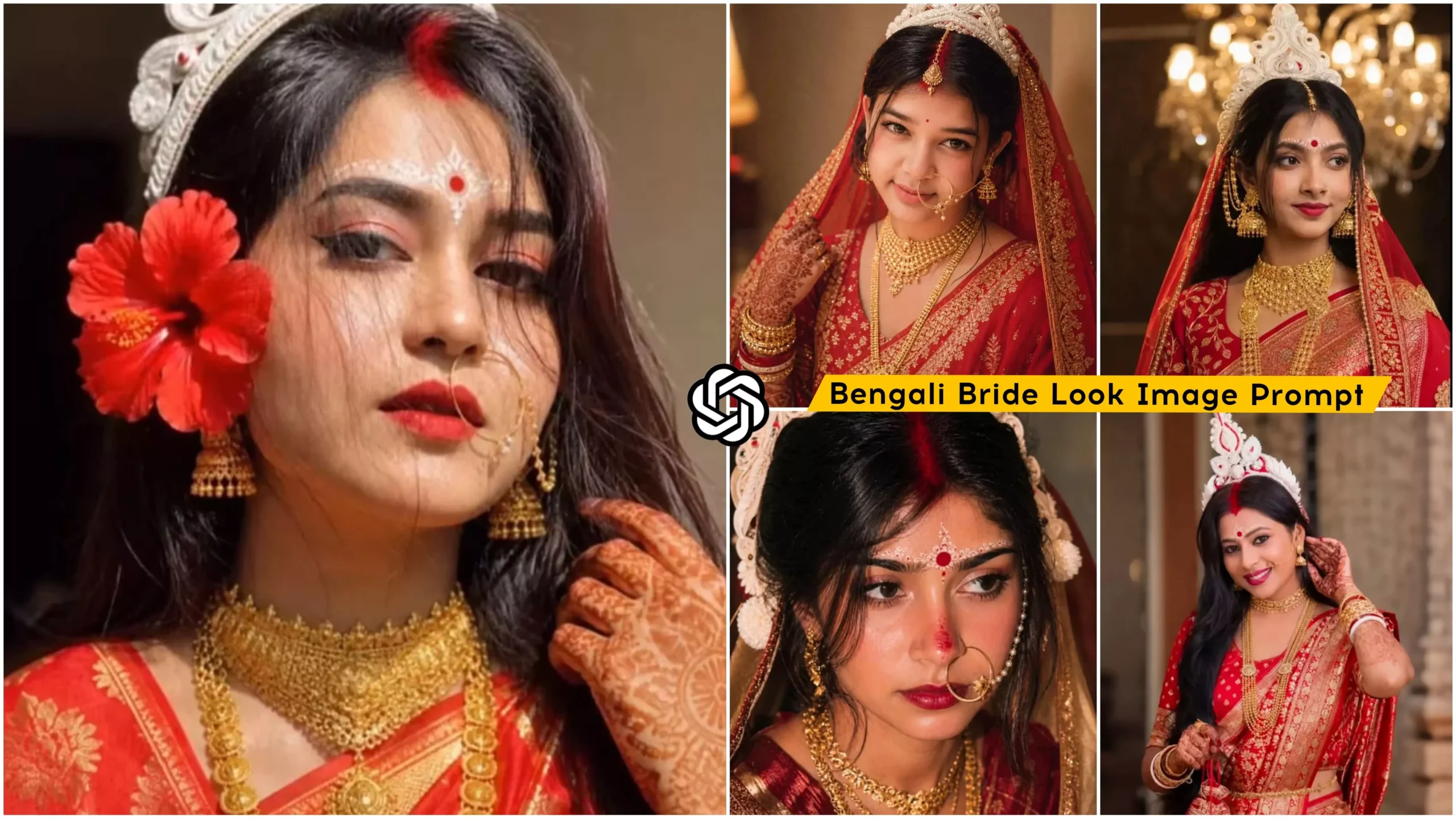 Bengali Bride Look Ai Photo Editing Prompts
