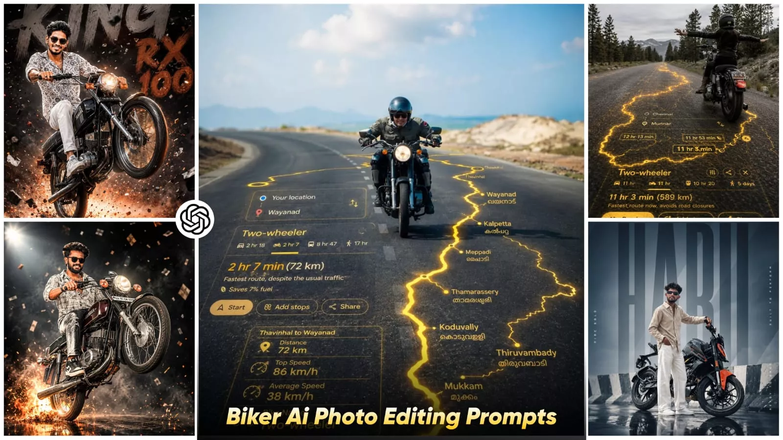Bike Road Map Ai Photo Editing Prompts