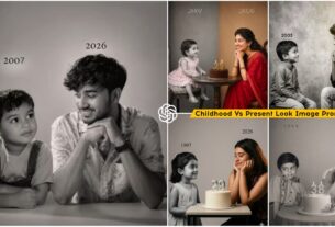Childhood Vs Present Look Ai Photo Editing Prompts