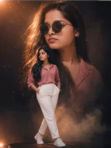 Girls Dual Exposure Ai photo Editing Prompts