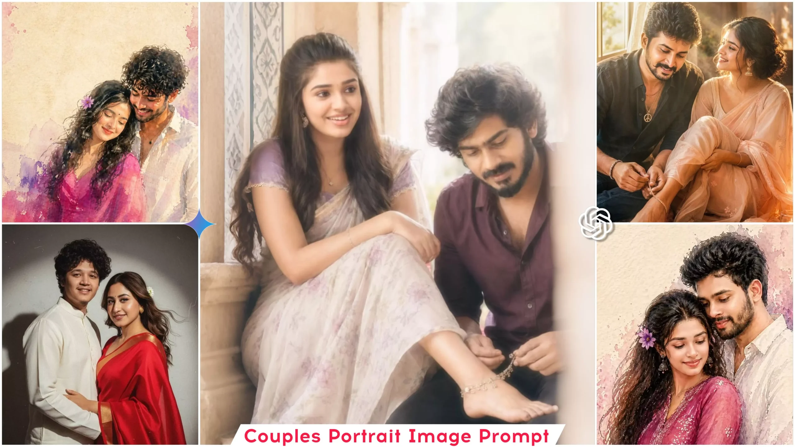 Trending Couple Portrait Ai Photo Editing Prompts