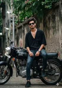 Boys Realistic Bike Ai Photo Editing Prompt