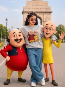 Motu Patlu Ai Photo Editing Prompt For Girls