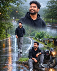 Boys 3 Layer Monsoon Seasion Ai Photo Editing Prompt